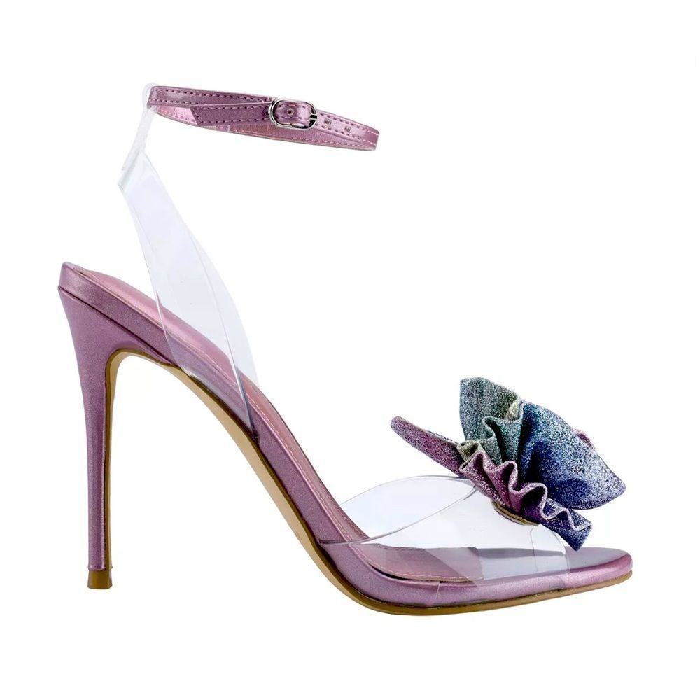 Brand new glitter iridescent sandal heels